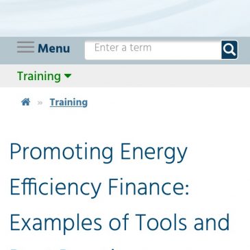 Webinar – Promoviendo el financiamiento de Eficiencia Energética: Ejemplos de herramientas y mejores prácticas